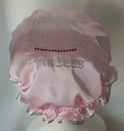 Diamonte Shower Cap - PRINCESS - Pink (Girls)
