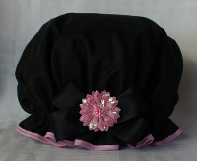 Big Bow - Pizazz - Black w/Pink