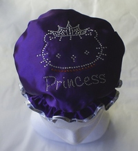 Diamonte Shower Cap - PRINCESS - Purple (Girls)