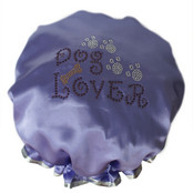 Diamante Shower Cap - DOG LOVER - Lilac