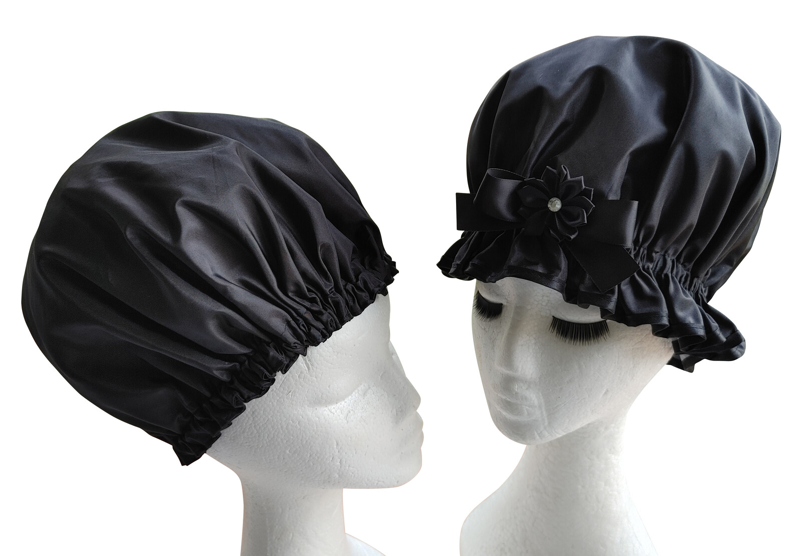 His N Hers Classic Black Buy Complete Shower Caps Range Online So